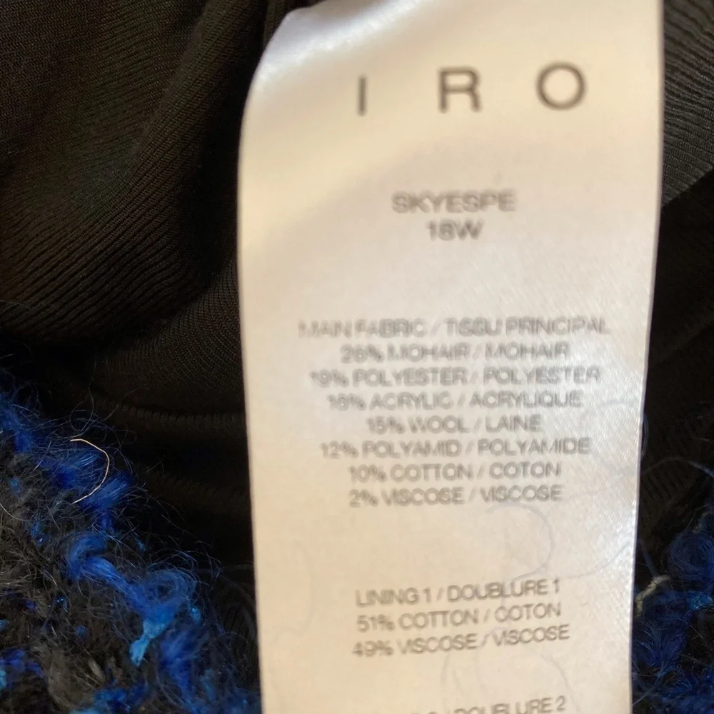 IRO Paris Skye Plaid Moto Tweed Jacket - Picture 11 of 14